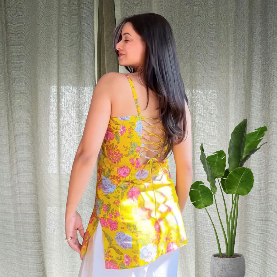 Sunshine back corset Kurti