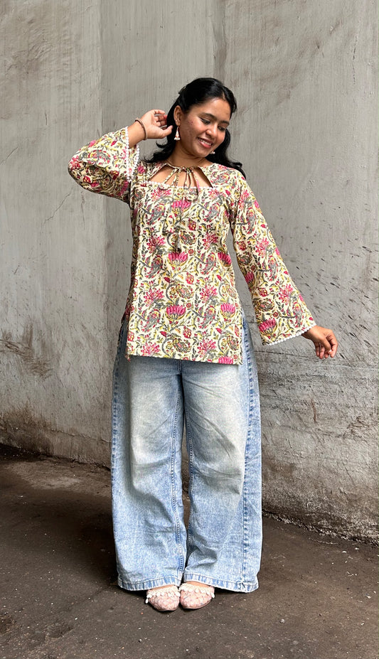 Moonlight Moon-Cut Short Kurti