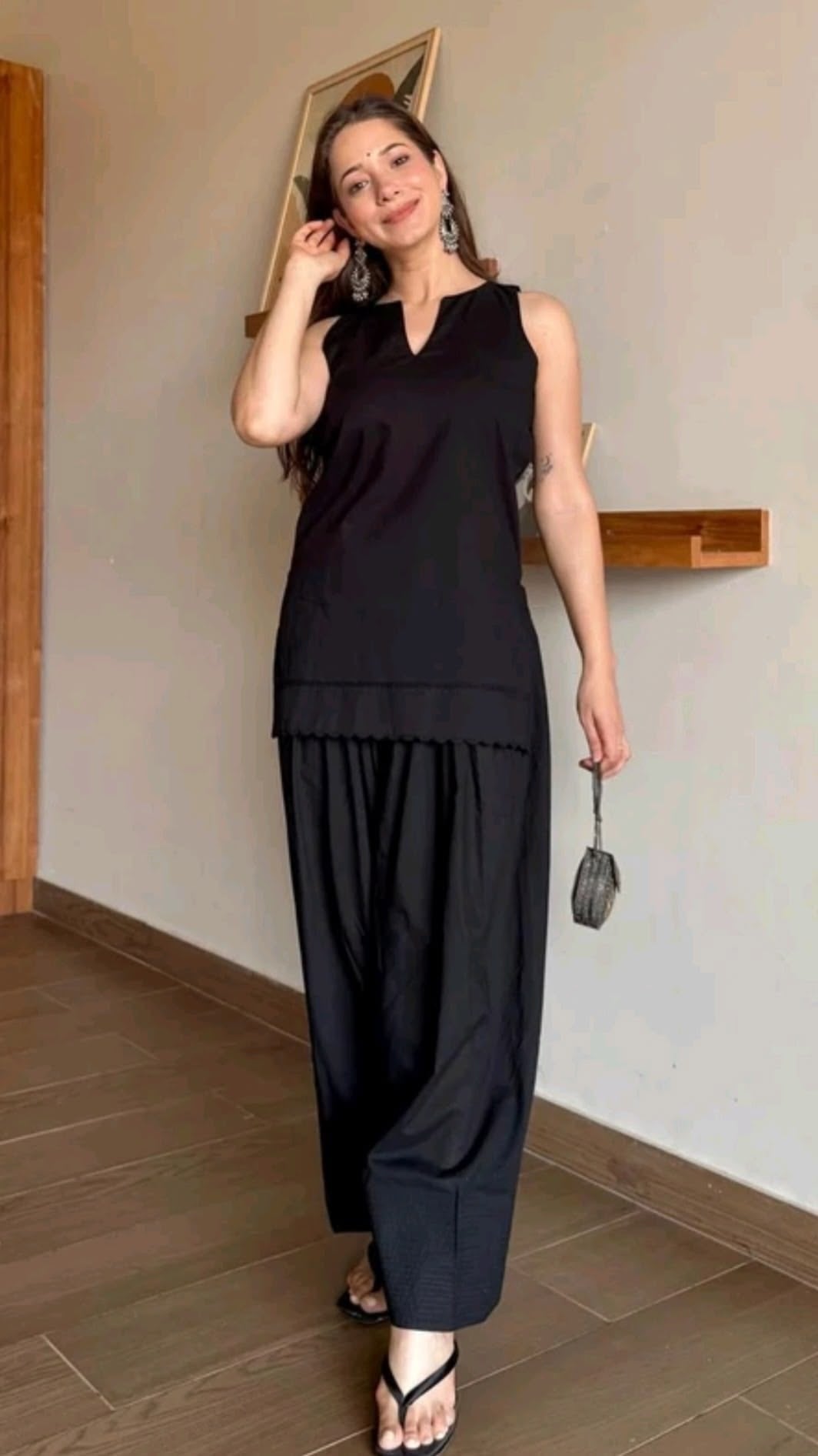 Black Farshi Suit Set