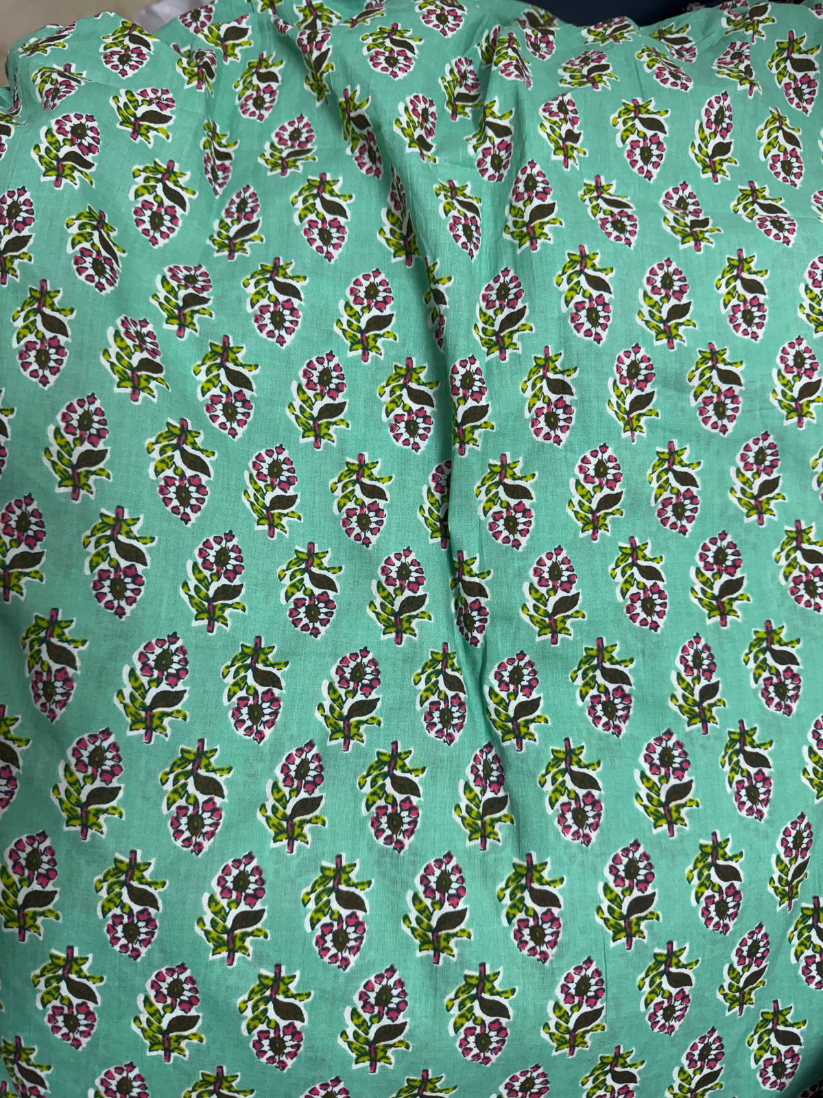 Green Side Slit Short Kurti