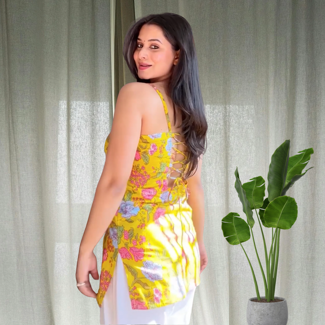 Sunshine back corset Kurti
