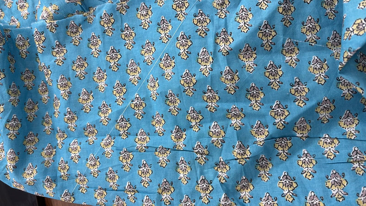Aasmani back corset short Kurti