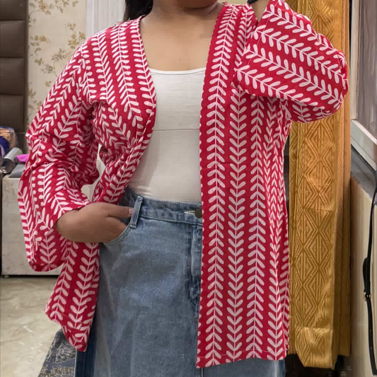 Red Cotton Shrug