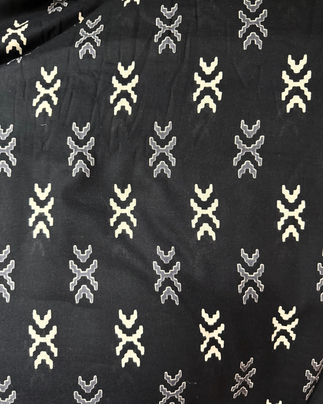 Black ikkat maxi dress
