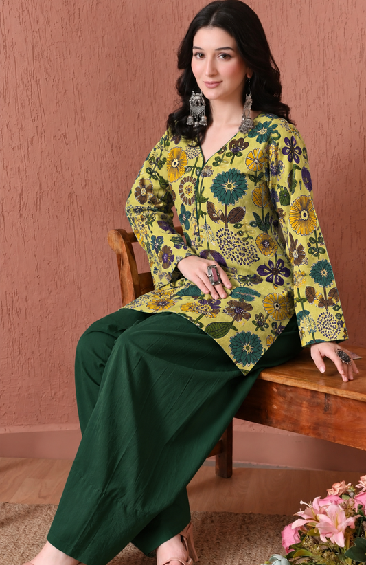 Yellow Bloom Co-Ord Salwar Set