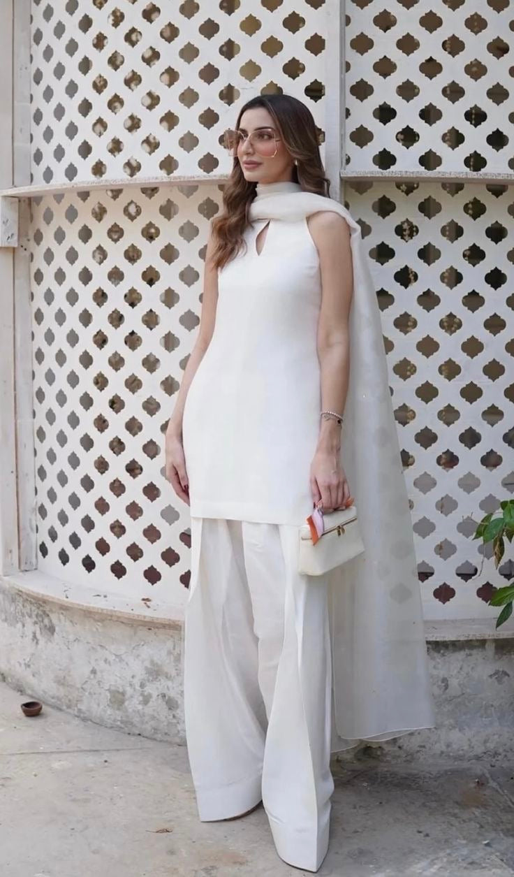 White Farshi Suit Set