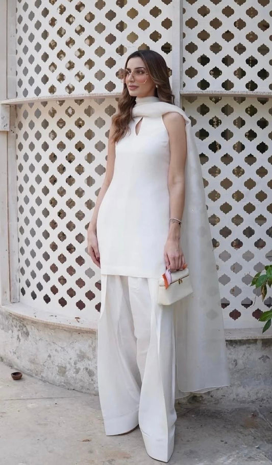White Farshi Suit Set