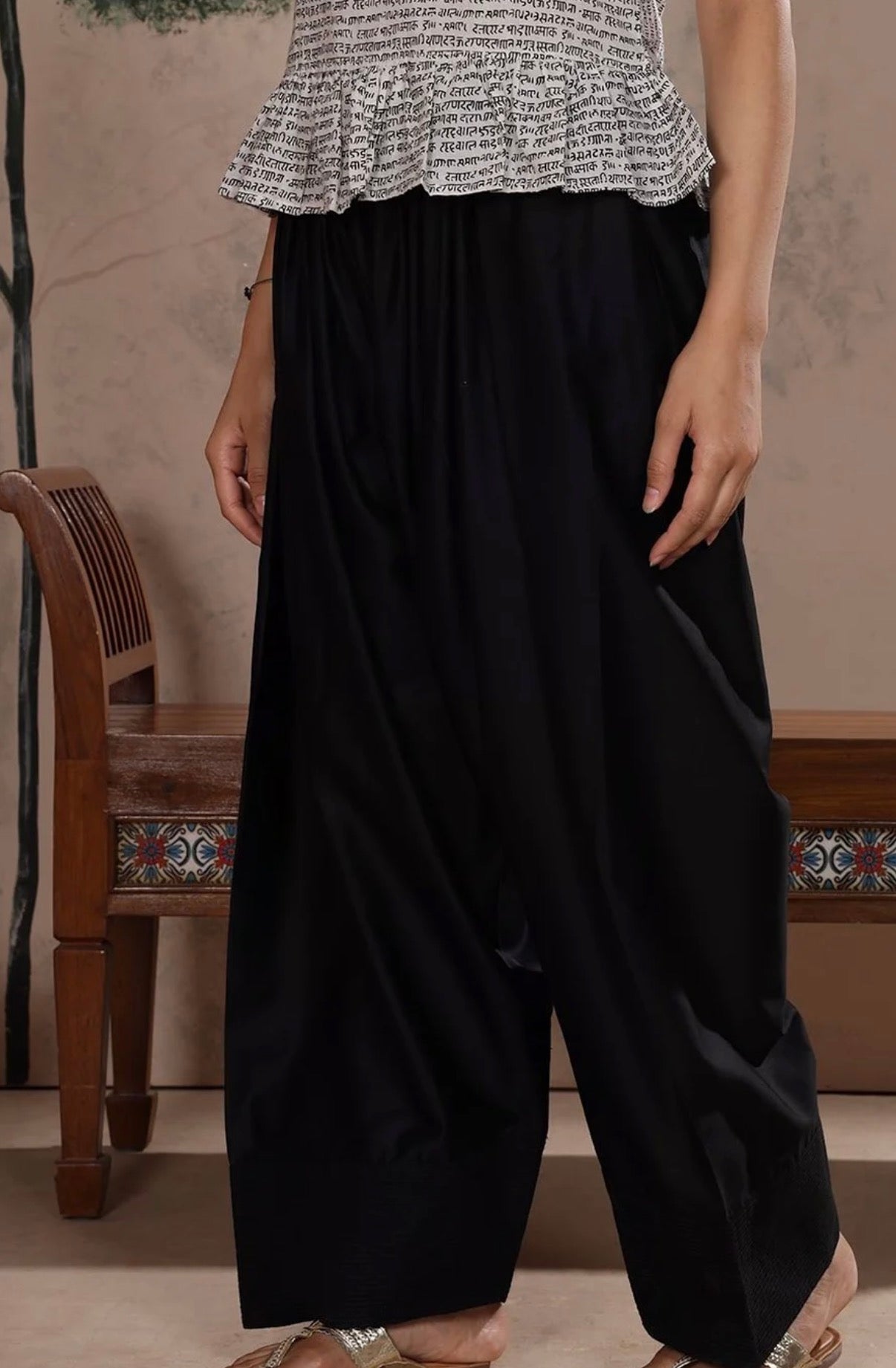Cotton Black Farshi Salwar