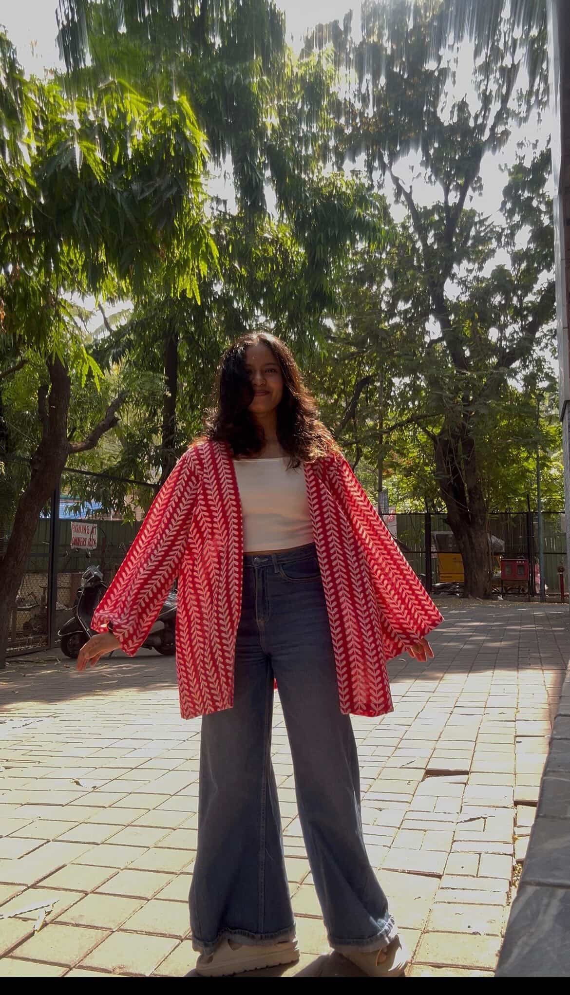 Red Cotton Shrug