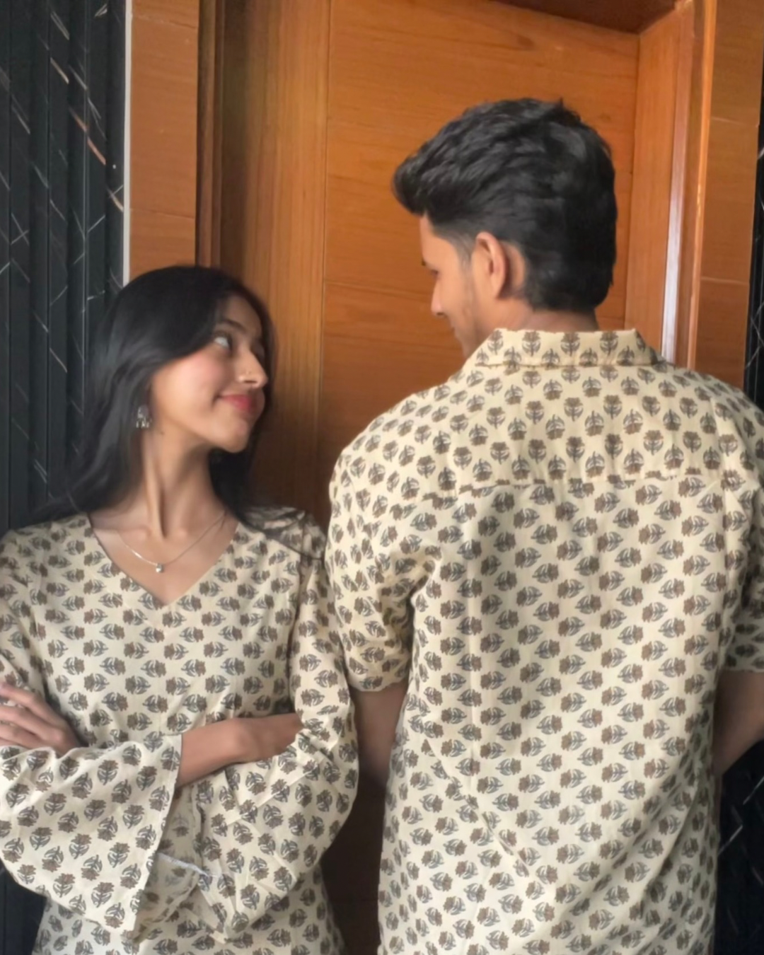 Beige Couple Set