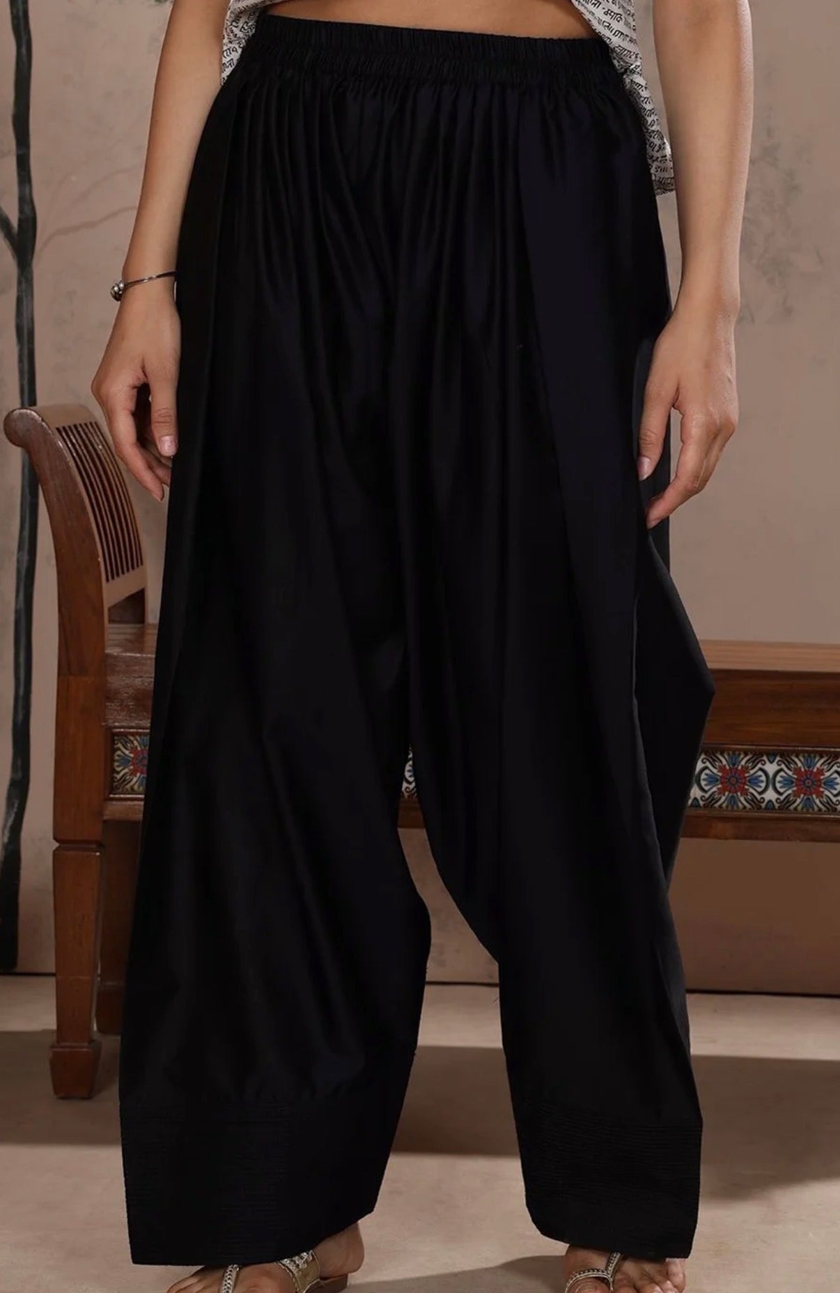 Cotton Black Farshi Salwar