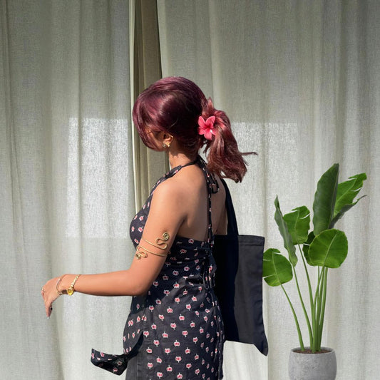 Black Lotus Backless Short Kurti