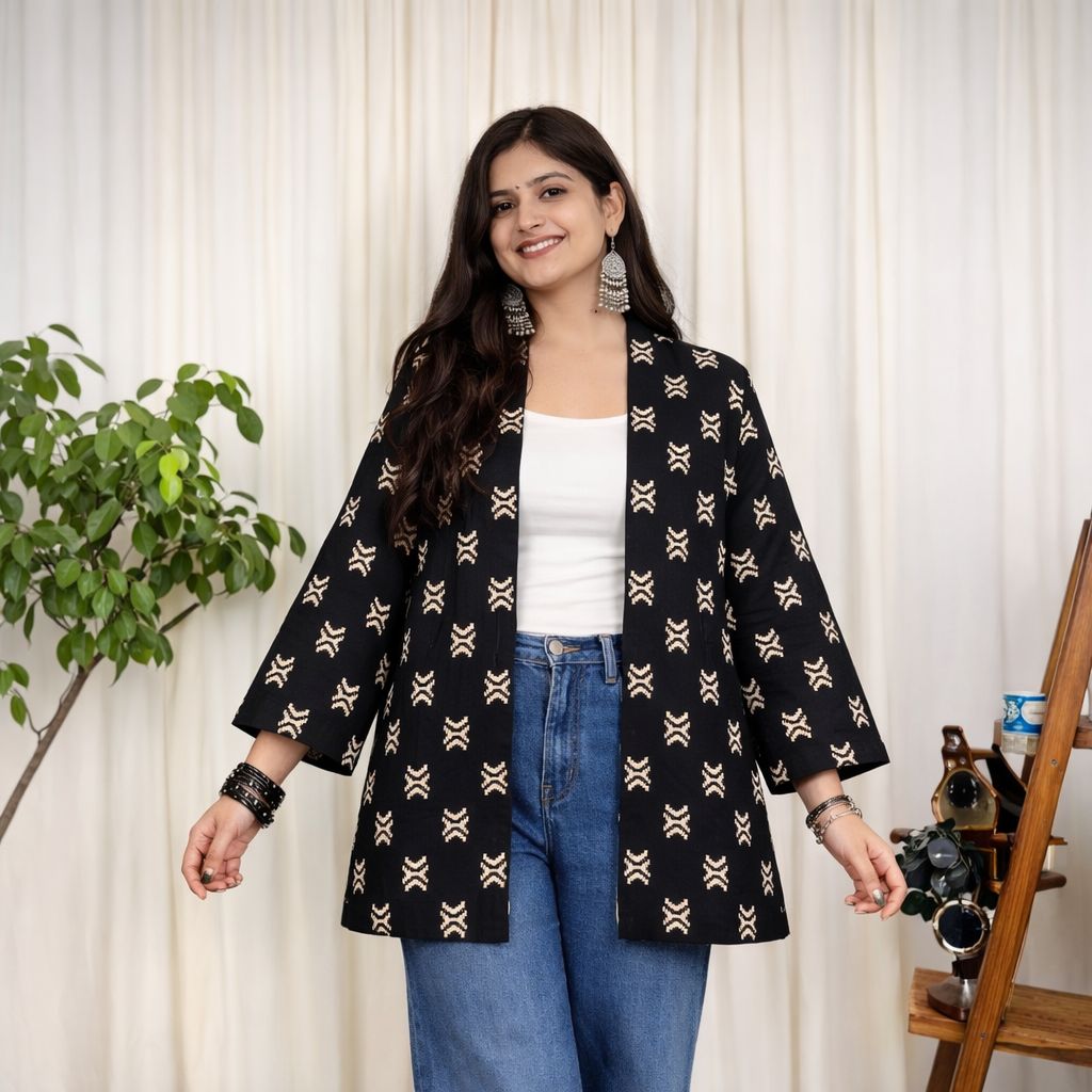 Navy Blue Cotton shrug
